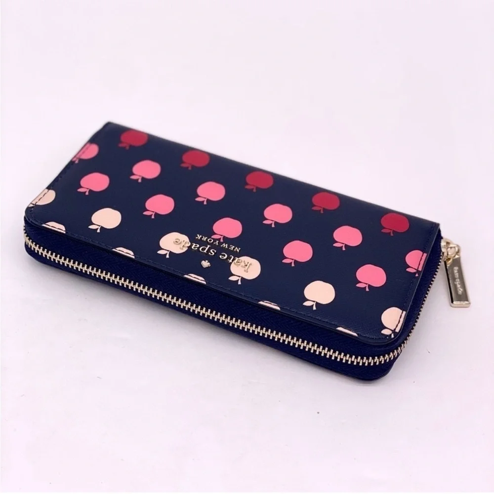 Kate Spade Perfect Orchard Apple Large Zip Continental Wallet